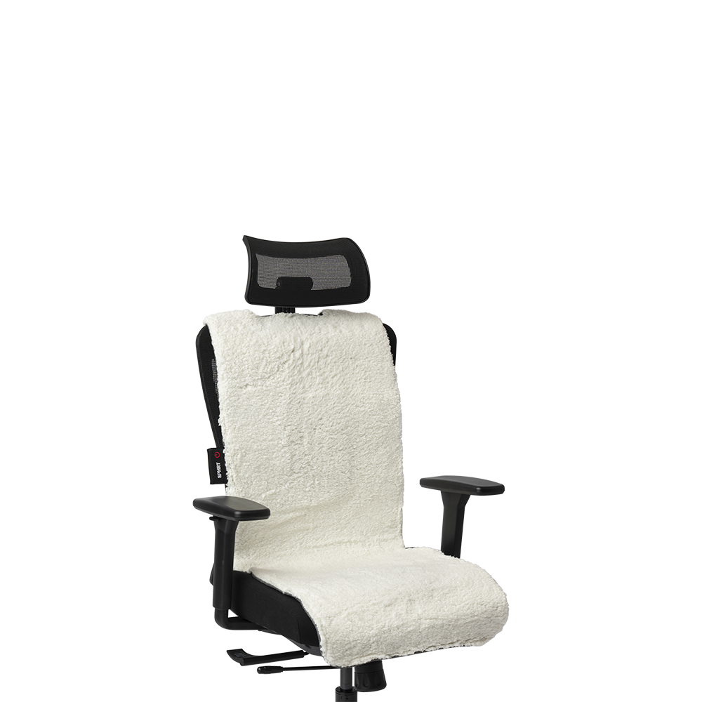 SPHRT Teddy grijs/wit XL 135x45 | Hoofdsteun design