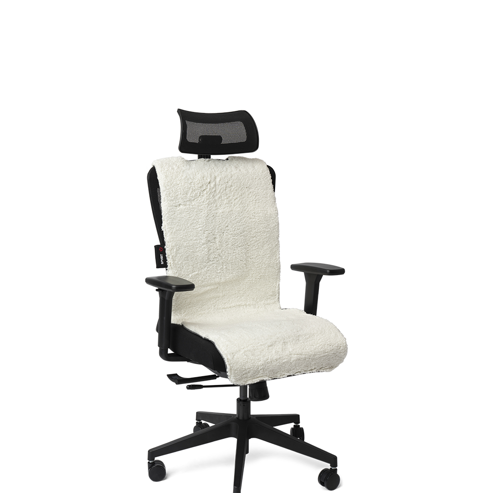 SPHRT Teddy grijs/wit XL 135x45 | Hoofdsteun design
