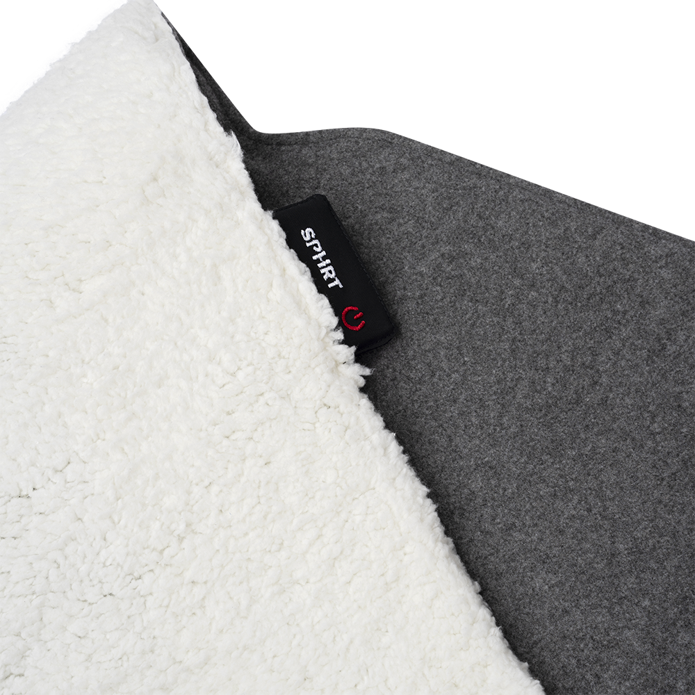 SPHRT Teddy grijs/wit XL 135x45 | Hoofdsteun design